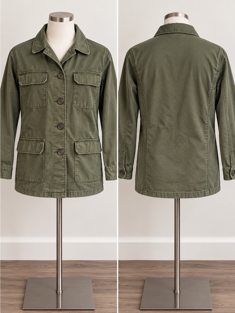 BB Dakota Women’s Olive Green Military Field Jacket